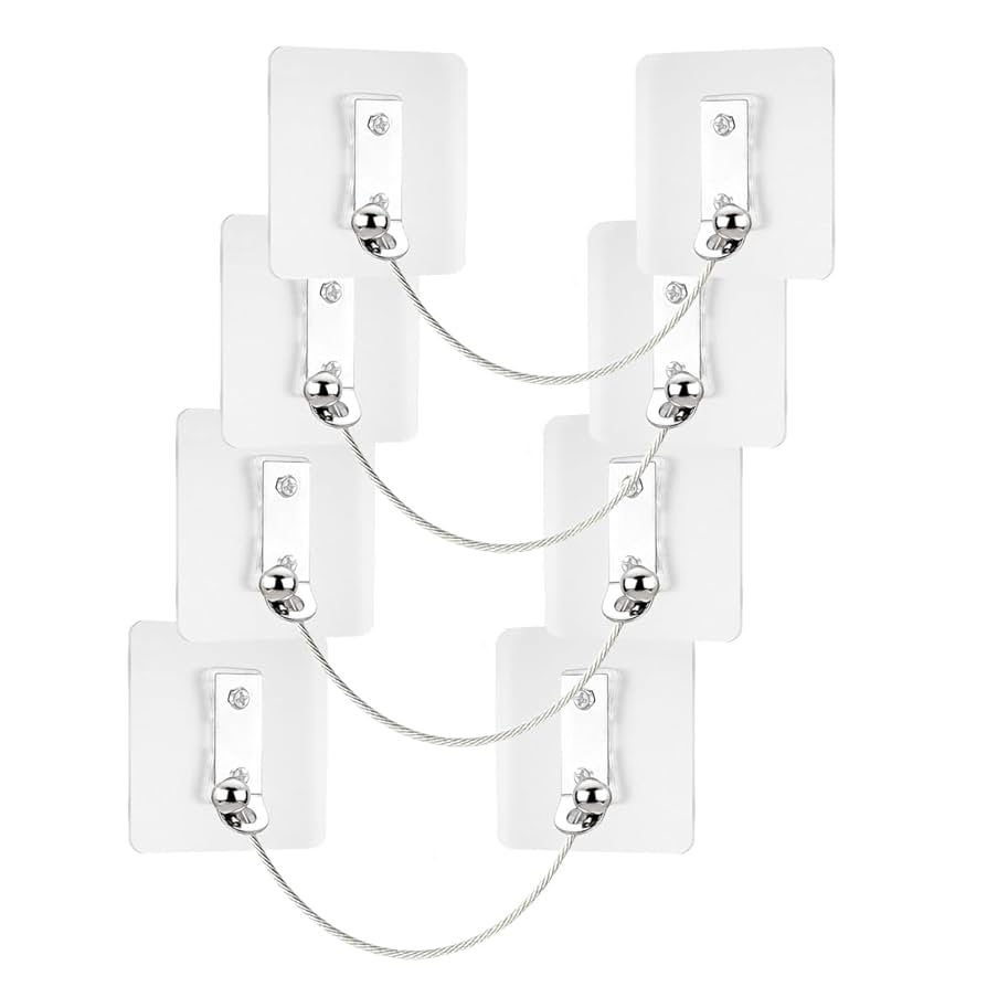 Amazon.co.jp: 転倒防止ベルト 穴を開けない 調整長さ 4本セット